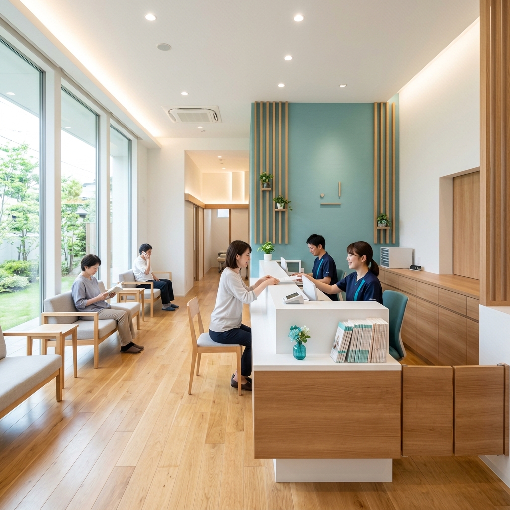 清潔なクリニックの受付